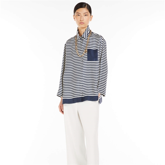 \'S Max Mara Maya Skjorte, Ecru Pinstripes
